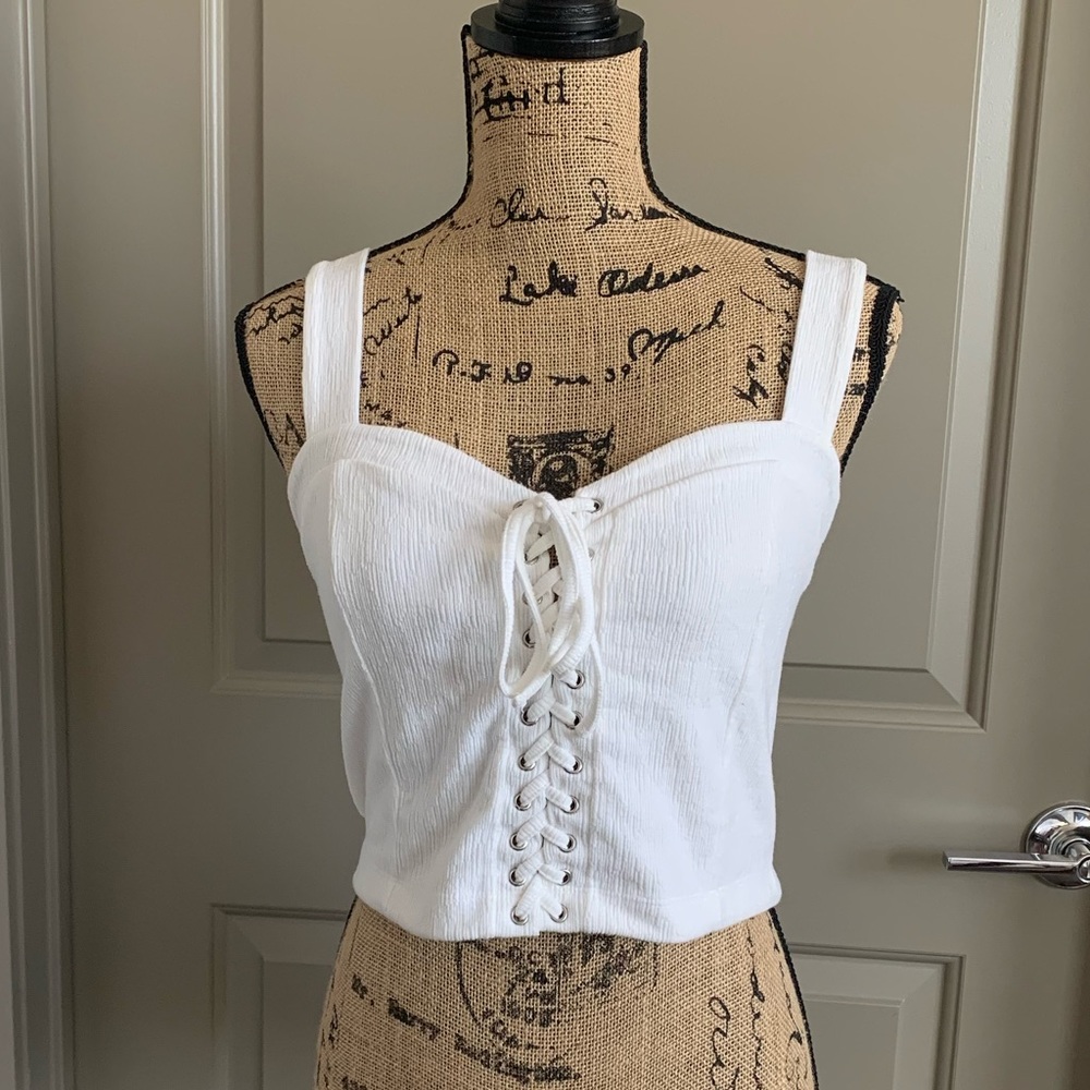 Forever 21 lace up top